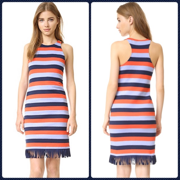 Tory Burch Dresses & Skirts - NWT Tory Burch Ariana Fringe Stripe Bodycon Dress